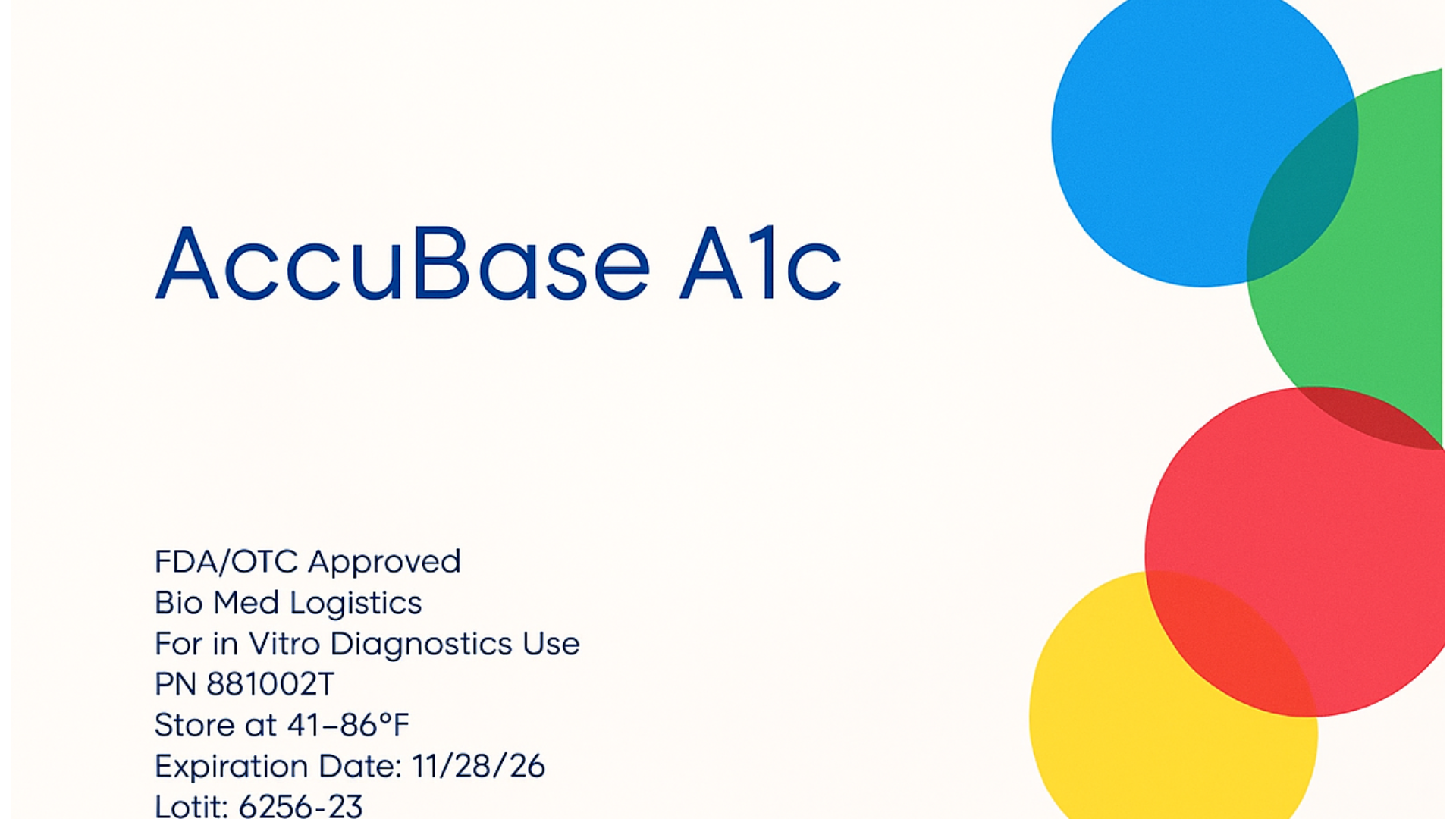 AccuBase A1c Test Kit